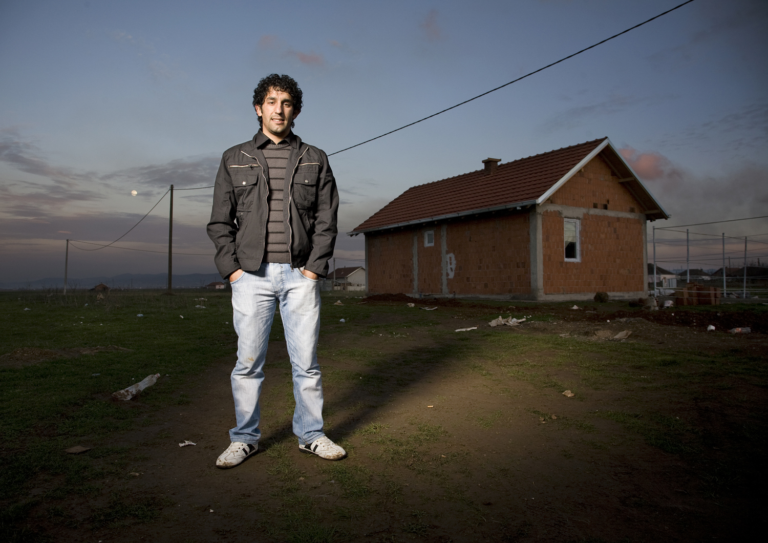 Driton Berisa, 25 Jahre, lebt im Roma-Dorf Plemetina